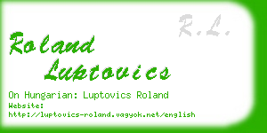 roland luptovics business card